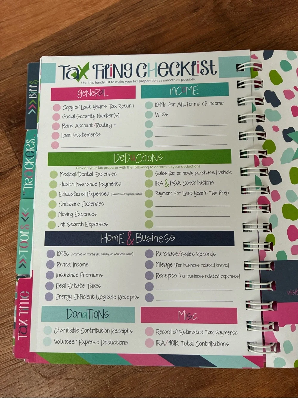 Denise Albright 12-Month Budget Planner, Bill & Expense Tracker, Undated, NWT